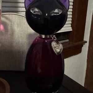 Katy Perry Collections Purple Cat Glass Perfume Bottle with Silver Heart Charm